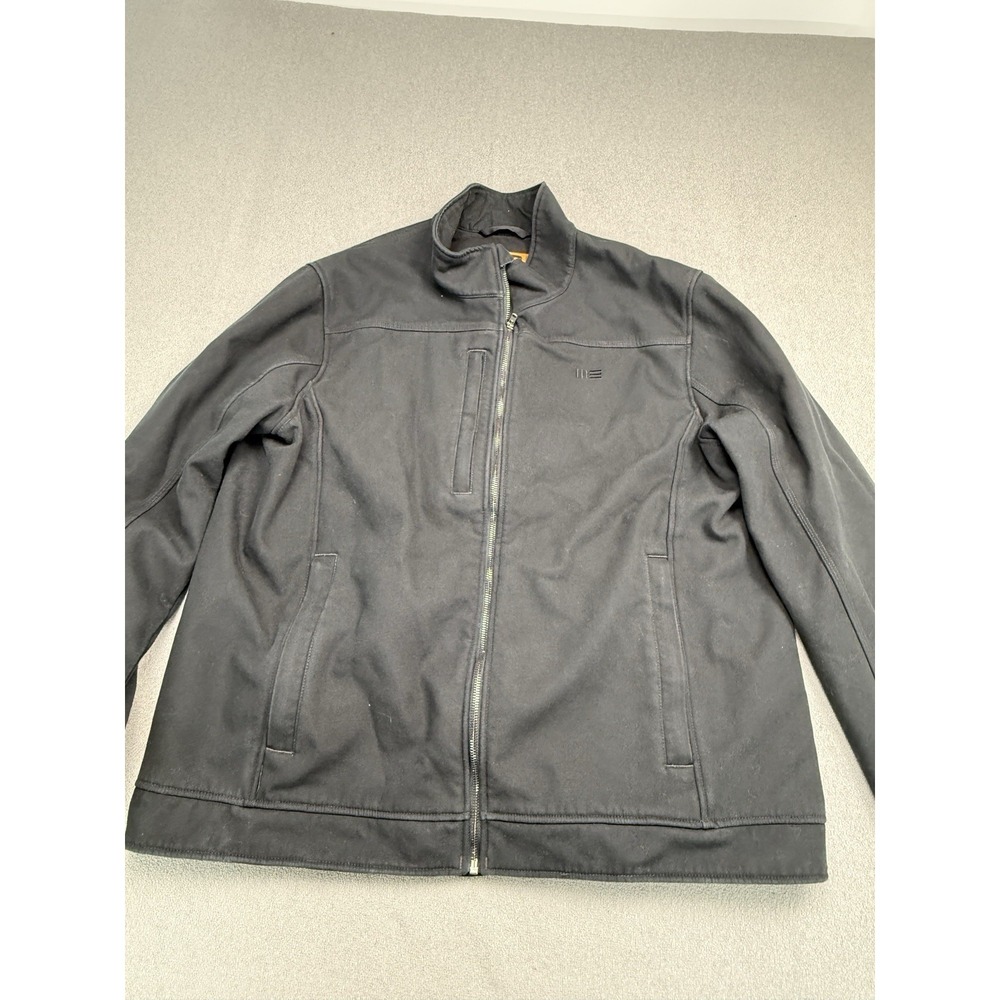 CornerStone Men's 2XL Black Canvas Work Jacket Fleece Lined Full Zip Coat